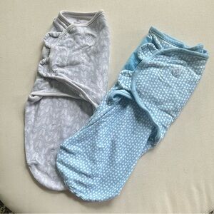 SwaddleMe Set of Two 100% Cotton Velcro Baby Swaddles 0-3 Months